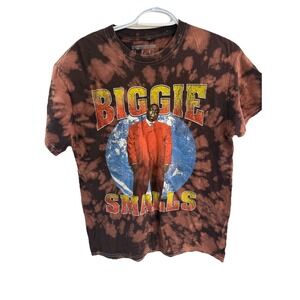 THE NOTORIOUS BIG MENS SHIRT‎ SIZE MEDIUM SHORT SLEEVE TIE DYE BIGGIE HIP HOP